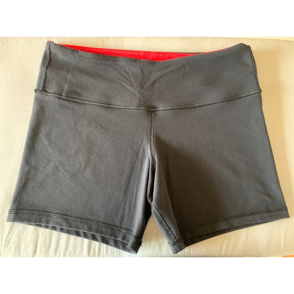 Lululemon Reversible Gray and Red Bike Shorts